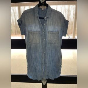 Anthropologie Cloth + Stone Denim Chambray Shirtdress